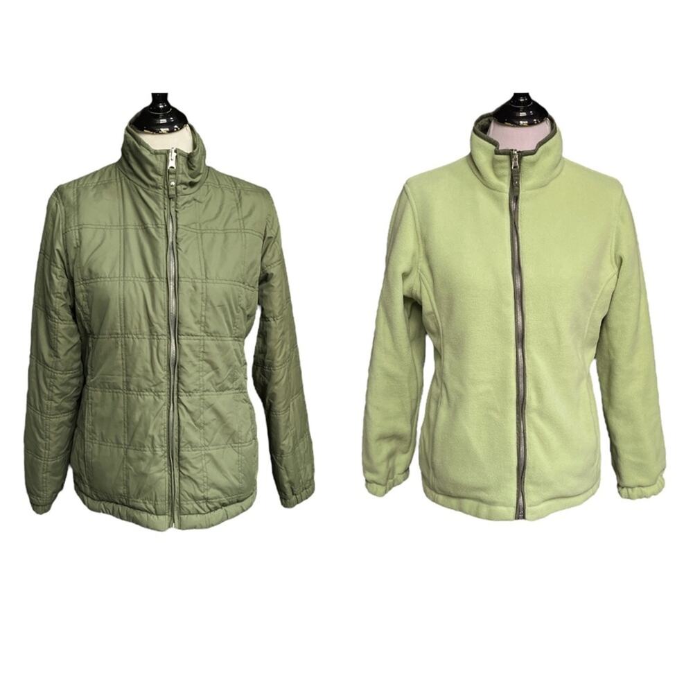 Free Country Reversible Jacket Olive Green Size Medium